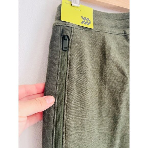 NWT All In Motion Olive Green Pants with hidden zipper sz S - Picture 6 of 8
